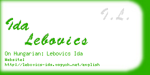 ida lebovics business card